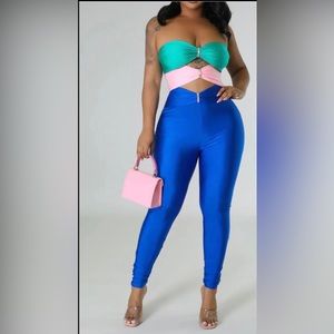 Azul Multi Colored Bow Detail Jumpsuit Vacation Staple. An absolute must have 💣